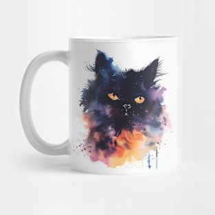 Persian Cat Water Color Pop Art Design for Cat Lover Mug